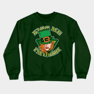 Kiss Me I'm Irish (Lady Leprechaun) Crewneck Sweatshirt